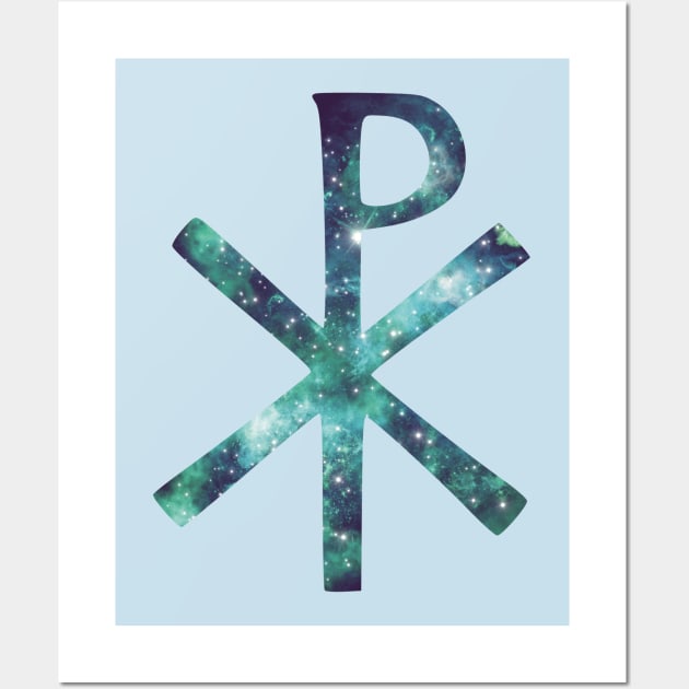 Chi Rho with space art Wall Art by starwilliams